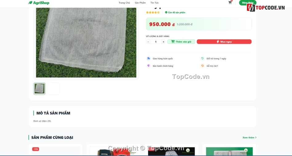 nông nghiệp,mới nhất,web bán dụng cụ